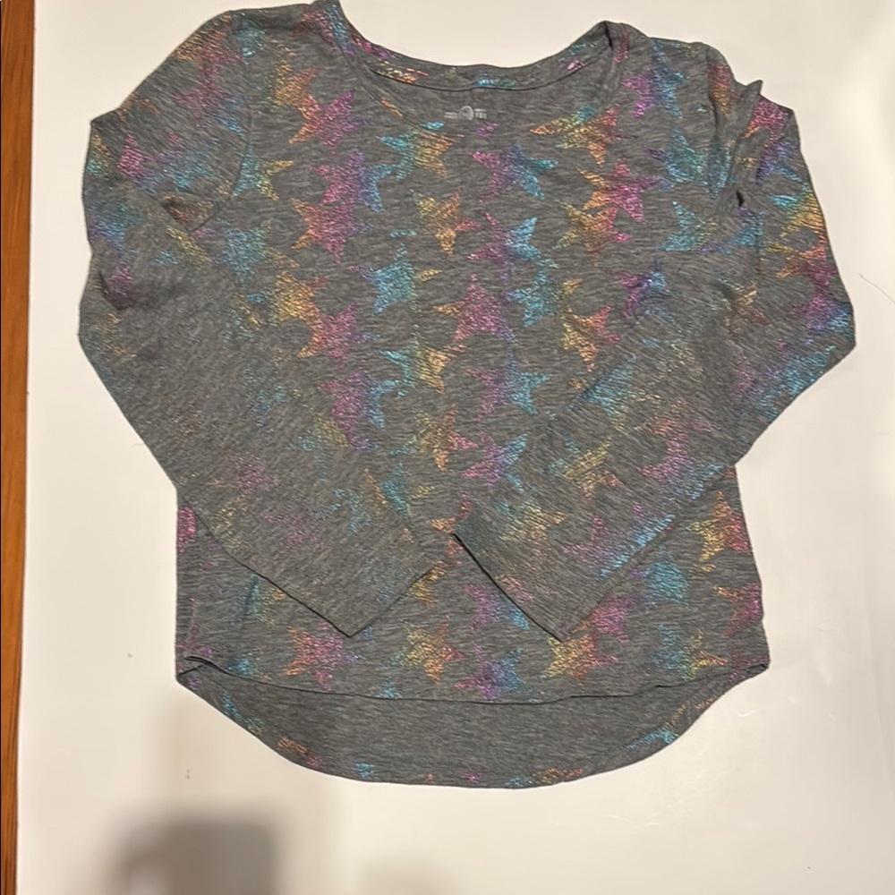 Authentic American Heritage Gray Starry Kids Long Sleeve Tee. Size 10